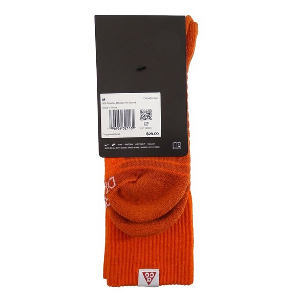 2 $28 NIKE ACG CUSHIONED TRAIL HIKING SOCKS DV5465-100/800 GREY&ORANGE M(6-8) - Picture 5 of 9